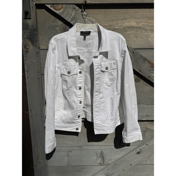 Talbots Womens White Denim Jacket XL - Picture 1 of 7